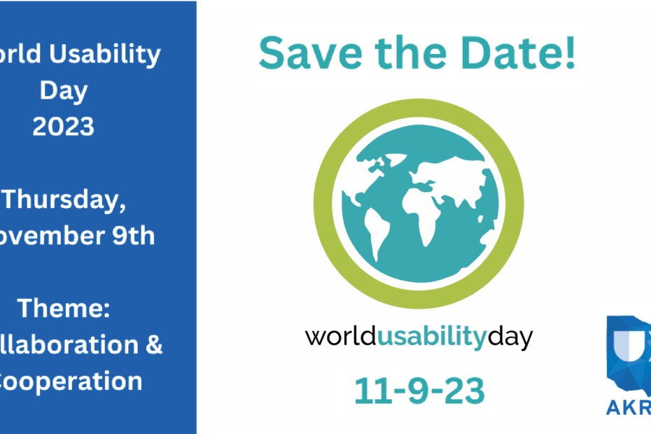 Save the Date: World Usability Day is November 9, 2023