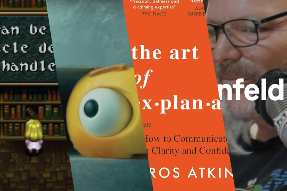 A collage of cover images from the books, blog posts, and podcasts recommended in this post.